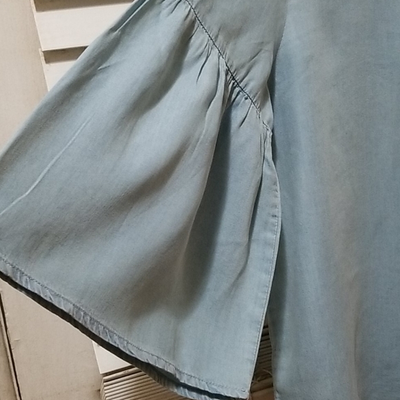 HARVÈ BENARD PACIFIC BLUE BELL SLEEVE TOP L NWT - Picture 3 of 4